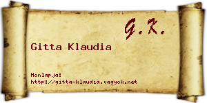 Gitta Klaudia névjegykártya